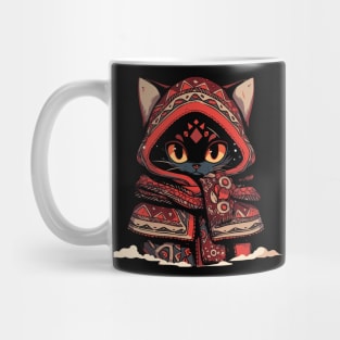 Adorable Anime Christmas Cat Mug